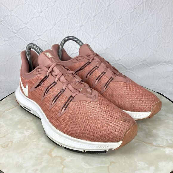 Nike Sneakers Womens 8 Pink Quest Athletic Lace Up Low Top Running Trainer Shoes - Picture 2 of 12